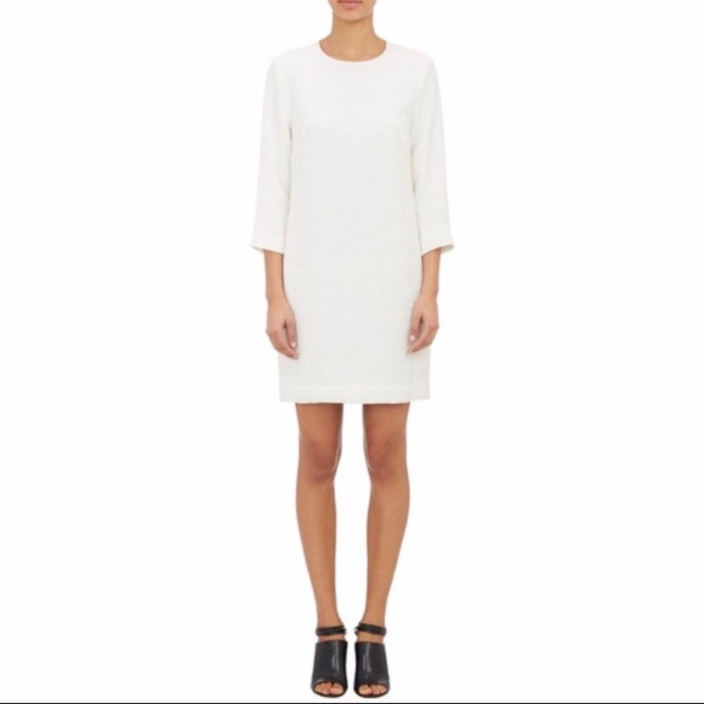 Vince White Long Sleeved Holiday Dress